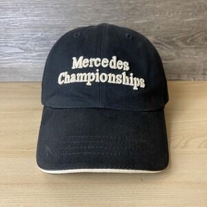 Callaway Golf Hat Cap Strap Back Black Mercedes Championships Embroidered Mens